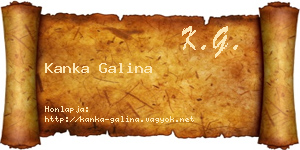Kanka Galina névjegykártya